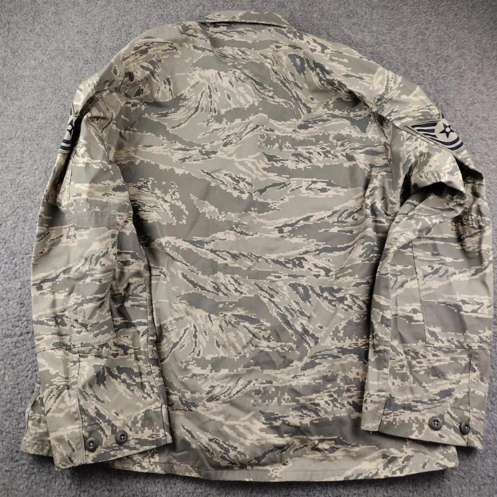 US Air Force Jacket Mens 46R ABU Digital Tiger Stripe Camo Propper Patches